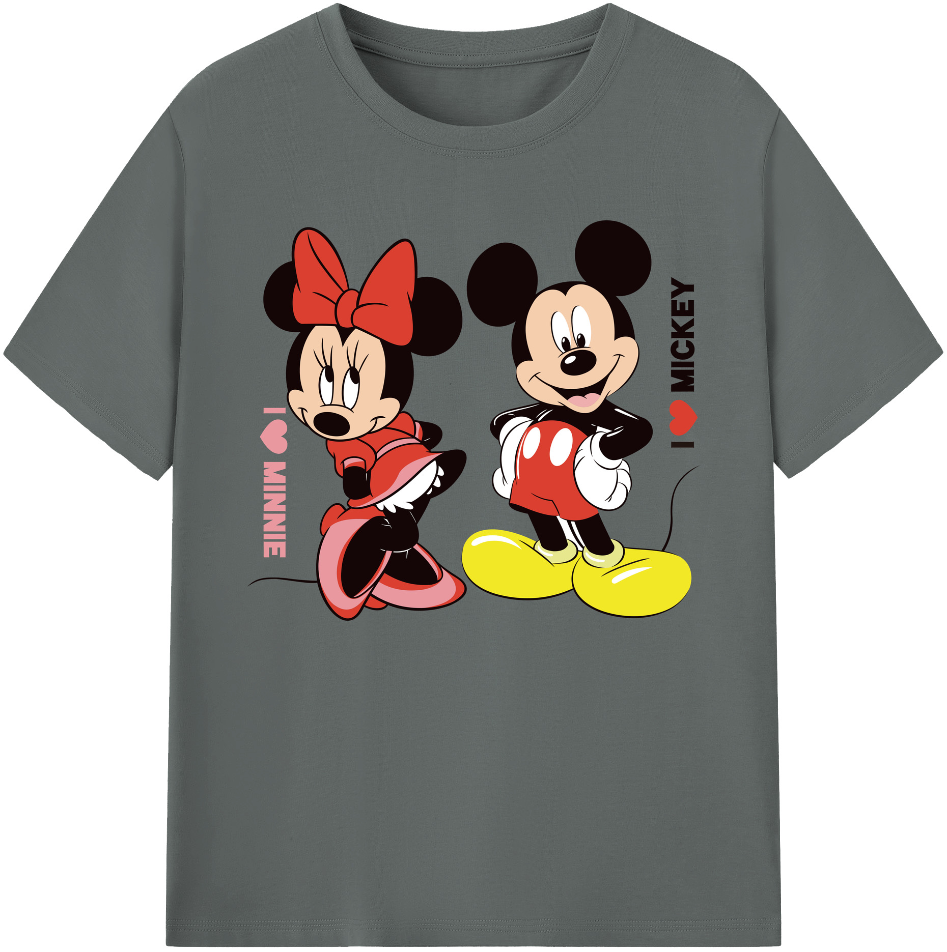 ミッキーマウス Mickey Mouse 綿100％ メンズ半袖Tシャツ｜肌触りやわらか＆通気性
